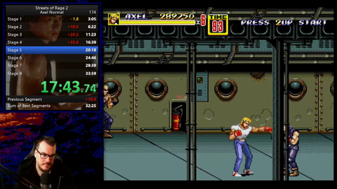 Streets of Rage 2 speedrunner accuses guy in chat of chatsplaining and never running the game before.... then realizes he was talking to the speedrun's world record holder