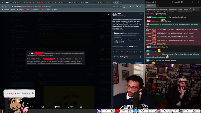 Hasan bans 3 year sub out of rage from losing debate.