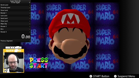 Northernlion with an unprecedented SM64 16-star speedrun