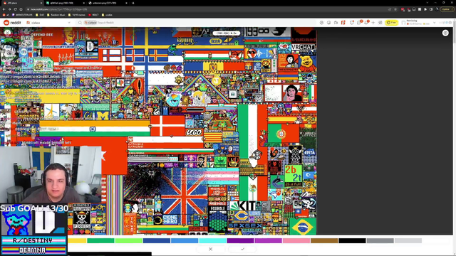 Mr.Sheep sees something funny on r/place
