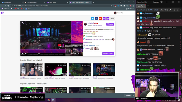 Hasan is already over it