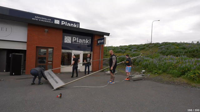 When lifting a 8m overhead banner goes wrong.