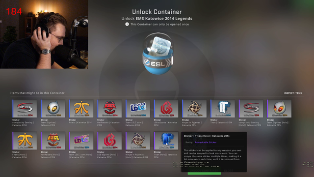 Streamer opens a $12000 csgo capsule
