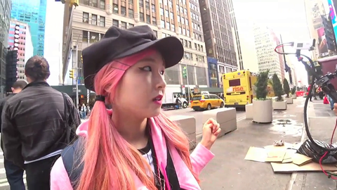 NYPD teaches HaChubby how to get a taxi in New York