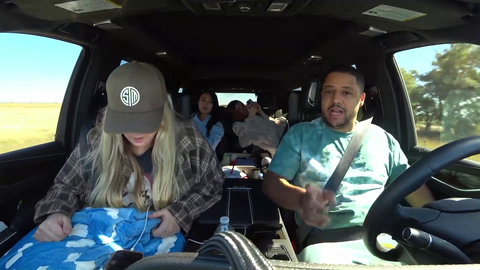 Brit asks Nick if he wants to pull over