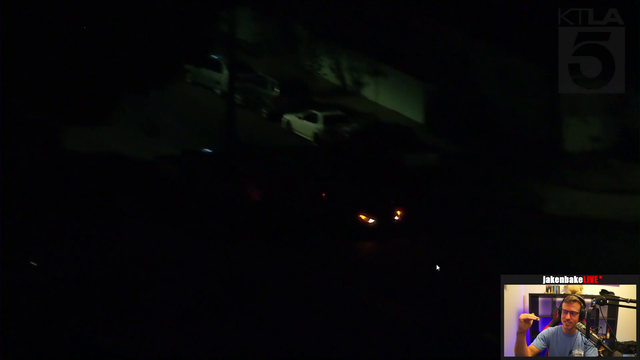 Stolen car getting air during live police chase in LA