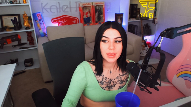 Cat realizes that her owner is ending the stream