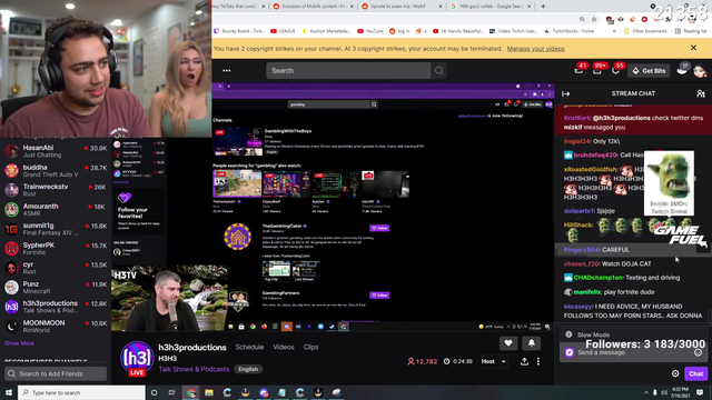H3H3 streams for the first time in 3 years and immediately calls out everyone