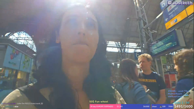 justketh gets shoulder checked at Frankfurt train station
