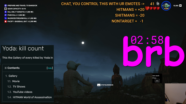 Moonmoon 47 being sent on a special mission