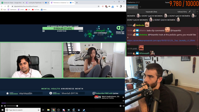 Chat asks Hasan to look at comments