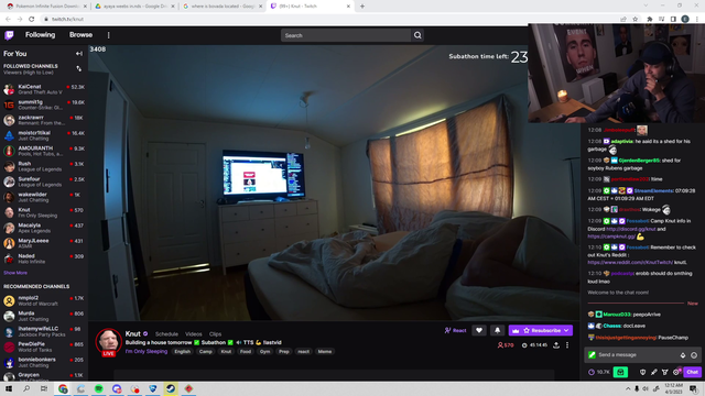 Erobb plays soothing music for Knut to fall asleep to