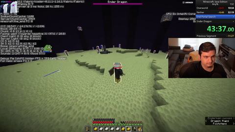 MrMouton completes his very first MC speedrun!