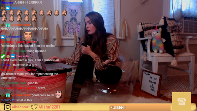 Alisha12287 was providing 1on1 free psychological therapy for viewers