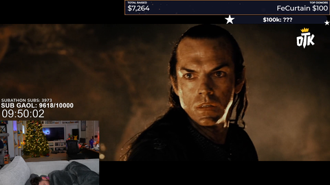 Rich Campbell is literally streaming the Lord of the Rings movies on Twitch