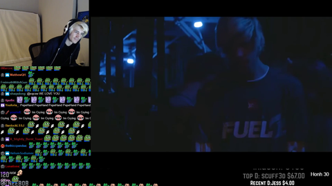 xqcs chat shares a feel good video