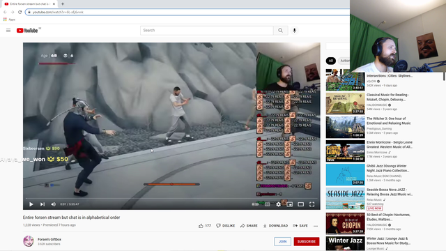 Sanest Baj turns a full VOD's chat into alphabetical order
