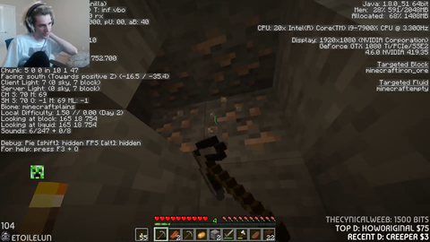 XQC explains stairs in minecraft with sound