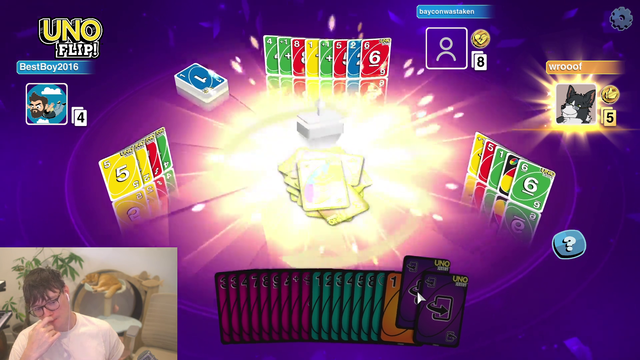 Steve gets 50 cards in Uno flip