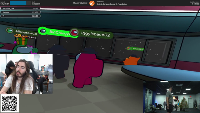 MoistCr1tikal and his friends mock a young child in Among Us VR