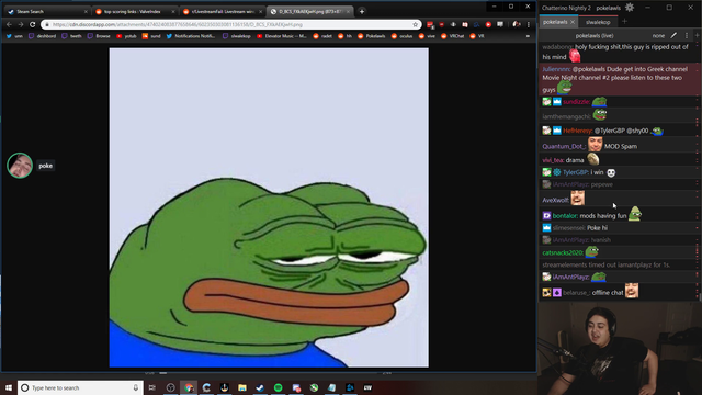 poke checks his discord