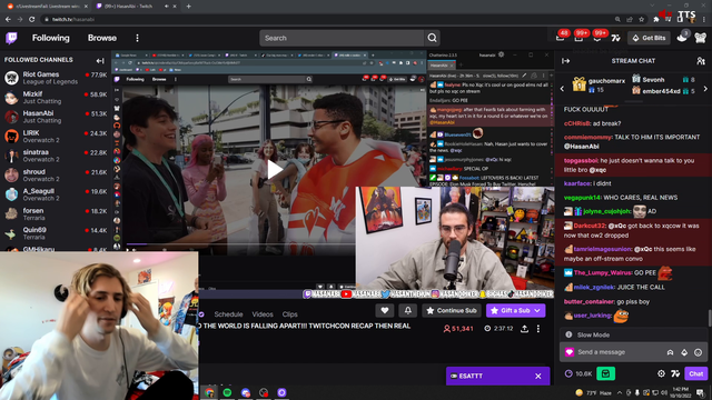 xQc agrees with Hasan that he wanted to watch the world burn. TrollDespair