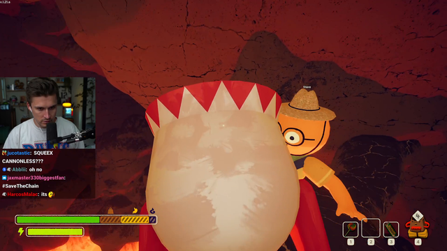 Stanz and Ludwig use a cannon in Peak