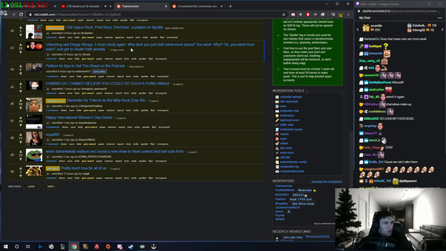 Trainwrecks begs for subs so viewers don't have to endure him stalling and can watch South Park