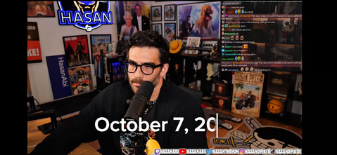 1 year ago today, Hasan Piker gets caught shocking his dog. Nearly one year later I find something very funny in his chat the day it happened....