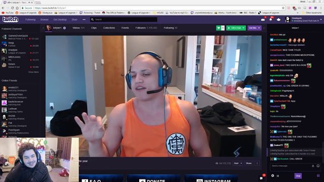 Greek and Tyler1 dual-channel BANTER