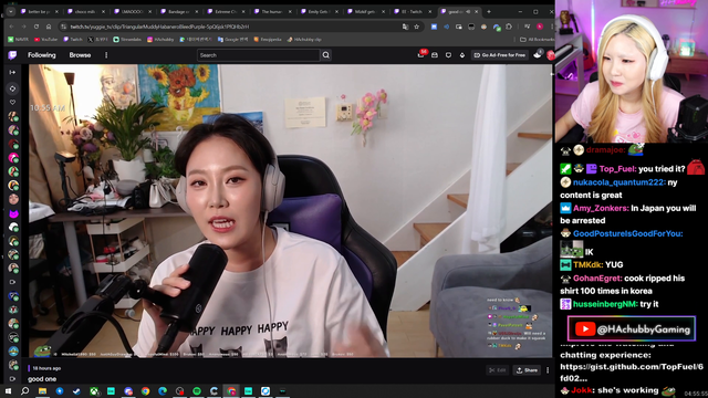 Hachu falls for it