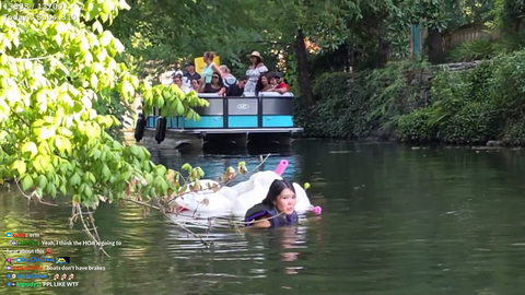 Emily became a Tourist Attraction after sinking her Cardboat Boat