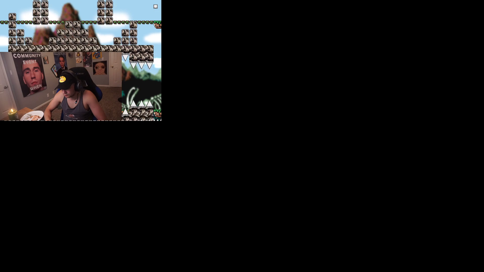Erobb smashed his pc after his 200 death in boshy and has been streaming like this for 45 minutes.