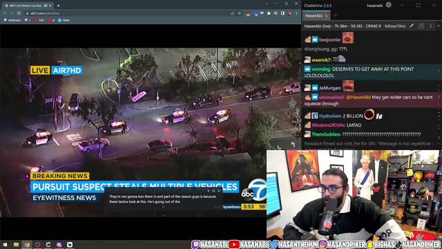 Hasanabi Car Chases Dot Com