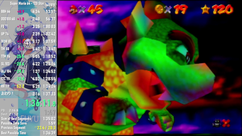 New SM64 120 Star World Record 1:36:48