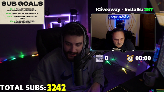 Father and Son (66 years old) complete 24hr stream