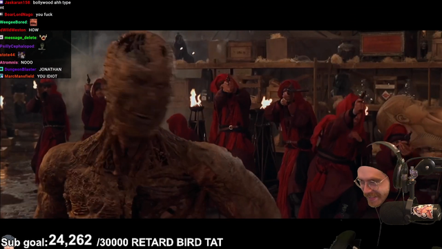 Wubby watches The Scorpion King with chat