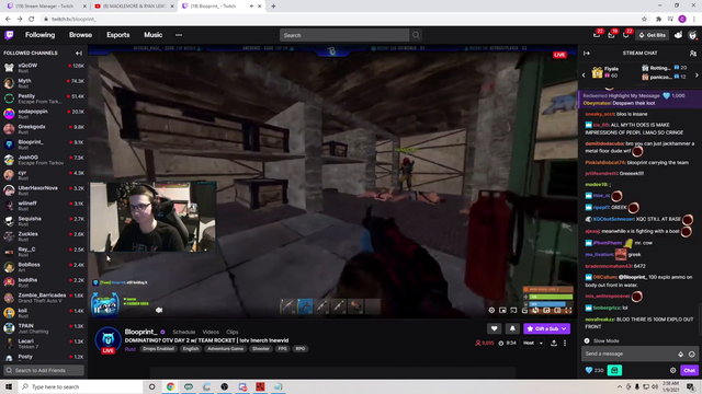 xQc POV during Team Rocket raid on Myth's team