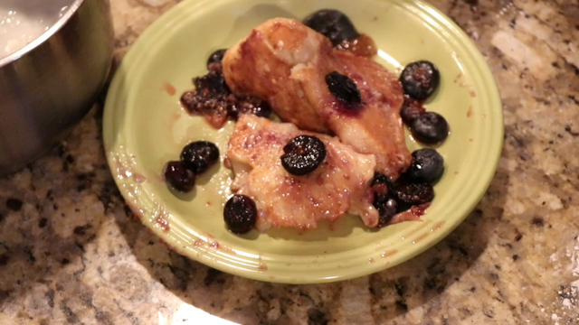 Henry makes his famous Blueberry Crepes
