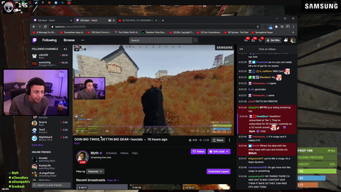 Myth’s response to XQC crying for 20 minutes about how myth is “definitely sniping” inciting 13 year olds to invade Myth chat.