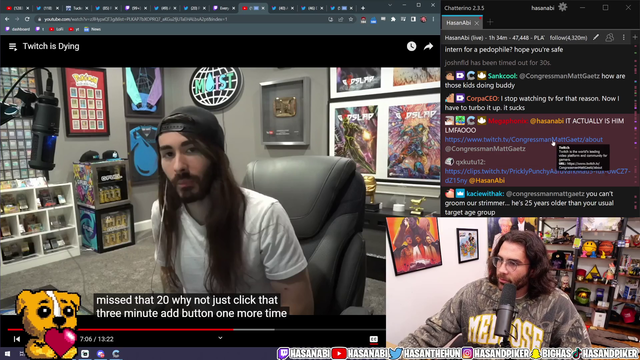 U.S representative Matt Gaetz tier 3 subbed to hasan