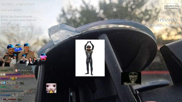 Dean changed into a Gimp Suit outside the Sex Shop