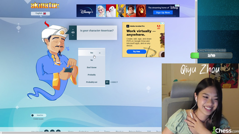 Qiyu gets roasted by Akinator