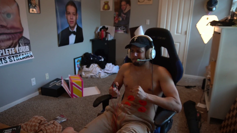 Erobb shits himself doing a Pregnancy simulation