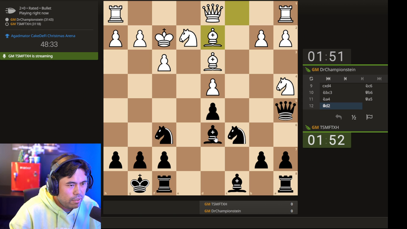 Magnus Carlsen hilarious blunder against Hikaru