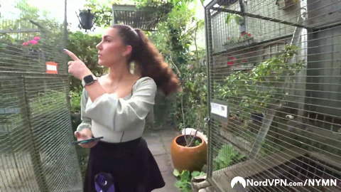 Nammers have a moment with a parrot