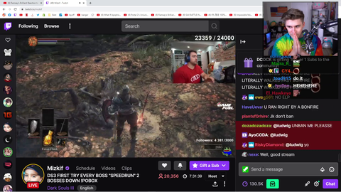 Ludwig cashes in on his bet and ends Mizkif's stream