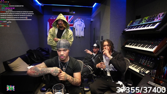 Plaqueboymax makes a song on stream with UK rapper Nemzzz