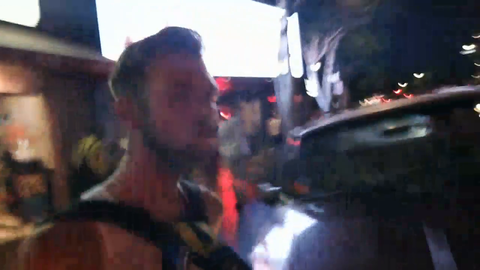 hampton brandon gets in randoms car and rides along