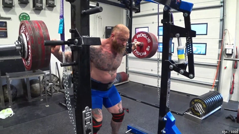 Thor 340kg squat near miss